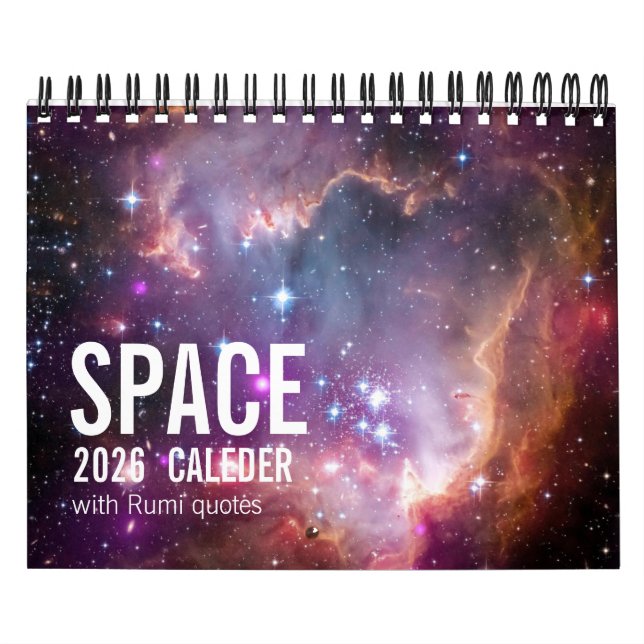Calendrier Galaxy Astronomy Universe Rumi Quotes Calender (Protection)