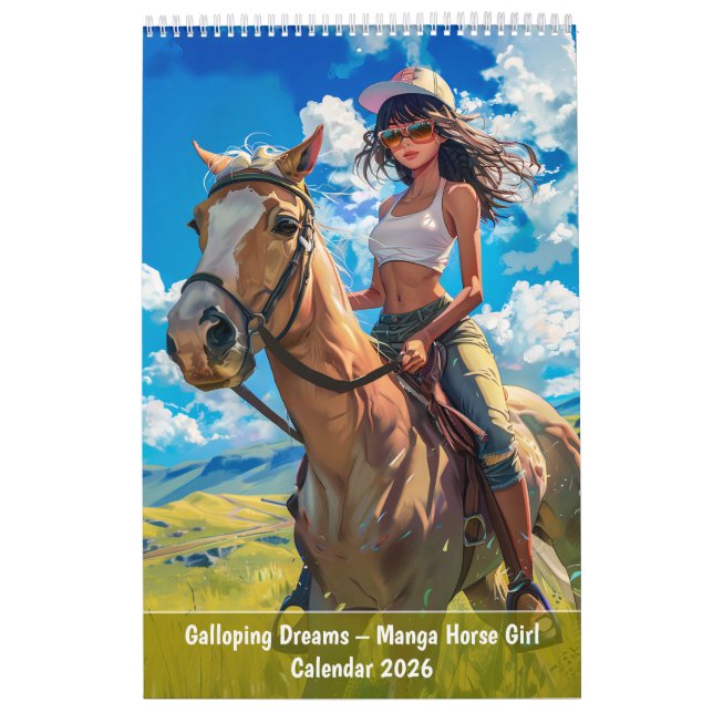 Calendrier Galloping Dreams – Manga Horse Girl Calendar 2026 (Protection)