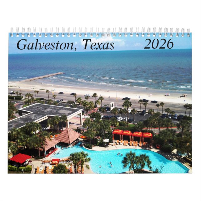 Calendrier Galveston, Texas 2026 (Protection)