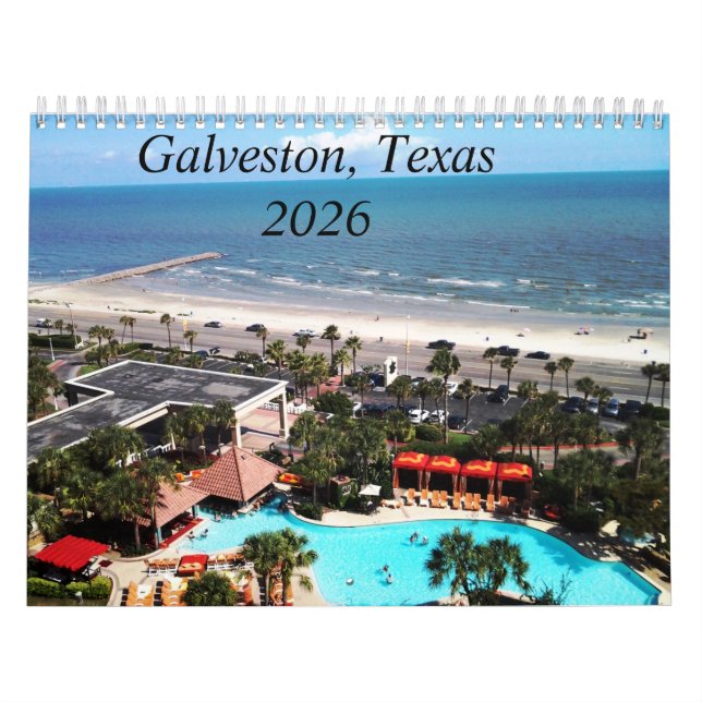 Calendrier Galveston, Texas 2026 (Protection)