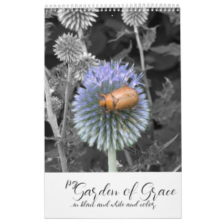 Calendrier Garden of Grace: In Black & White & Color Calendar