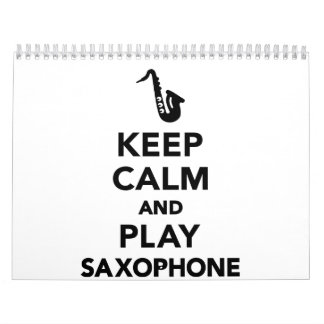 Calendrier Gardez le saxophone de calme et de jeu