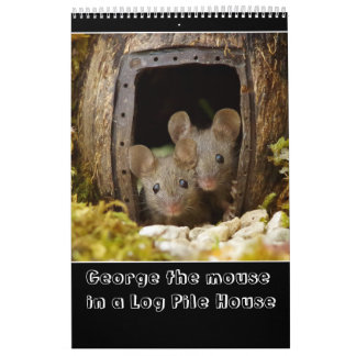 Calendrier George la souris dans une pile de logis 2024 nouve