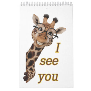 Calendrier Giraffe.Text.Je vous vois