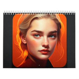 Calendrier Girl with blue eyes