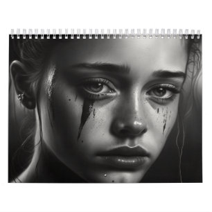 Calendrier Girl with tears