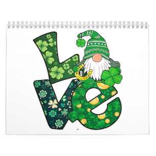 Calendrier Gnome Love Funny Jour de la Saint Patrick