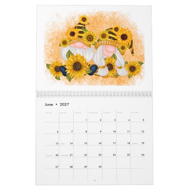 Calendrier Gnome Mignon Fantaisiste Adorable Toute (Jun 2027)