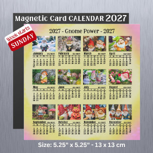 Calendrier Gnome Photo personnalisé 2027 débutant