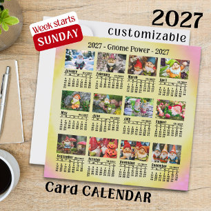 Calendrier Gnome Photo personnalisé 2027 débutant