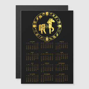 Calendrier Gold Chinois nouvelle année 2026
