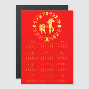 Calendrier Gold Chinois nouvelle année 2026