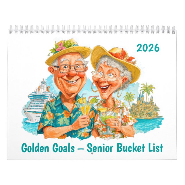 Calendrier Golden Goals – 2026 Senior Bucket List Calendar (Protection)