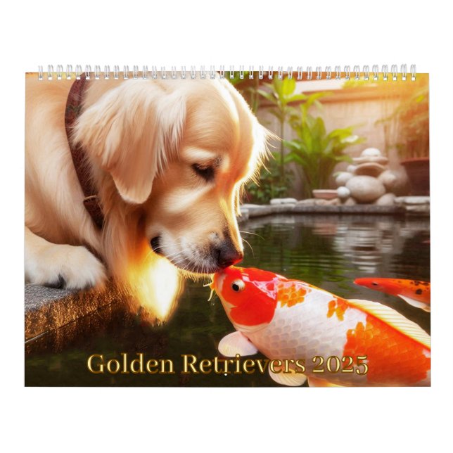Calendrier Golden Retriever 2025 (Protection)