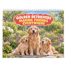 Golden Retriever drôle qui se fait des amis