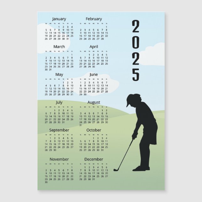 Calendrier Golf Design 2025 (Devant)