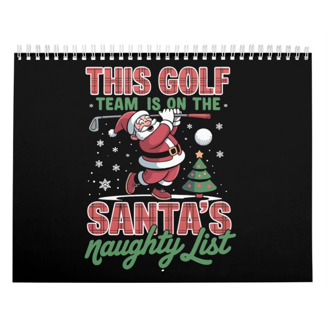 Calendrier Golf Team Is On Santa's Naughty List Xmas Santa  (Protection)