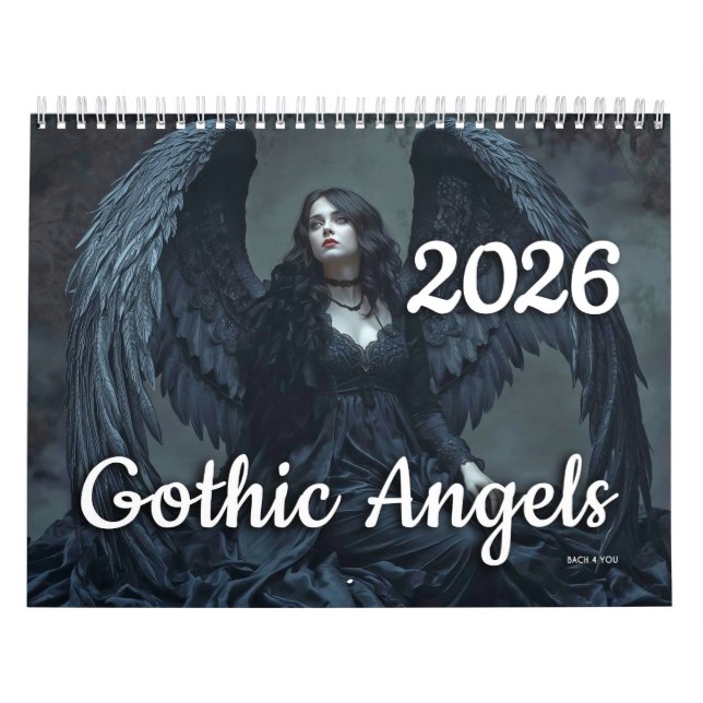 Calendrier Gothic Angels 2026 Calendar (Protection)