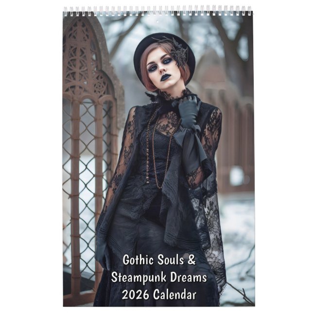 Calendrier Gothic Souls & Steampunk Dreams – 2026 Calendar (Protection)