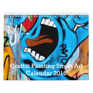 Calendrier Graffiti coloré Peinture Street Art 2016