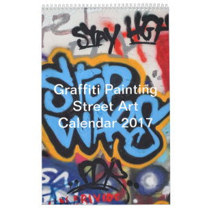 Calendrier Graffiti coloré Peinture Street Art 2017