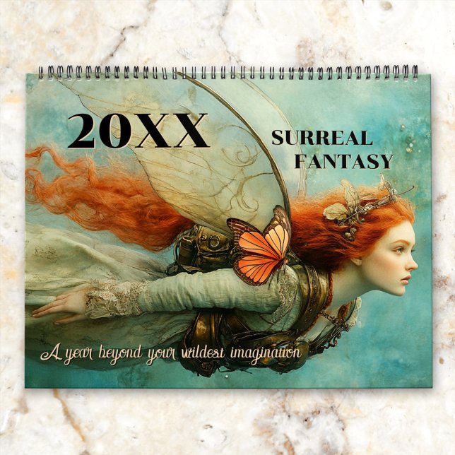Calendrier Grand Imaginaire surréaliste Art Magie (A personalized calendar featuring surreal fantasy art. All images paint the mood of the season)