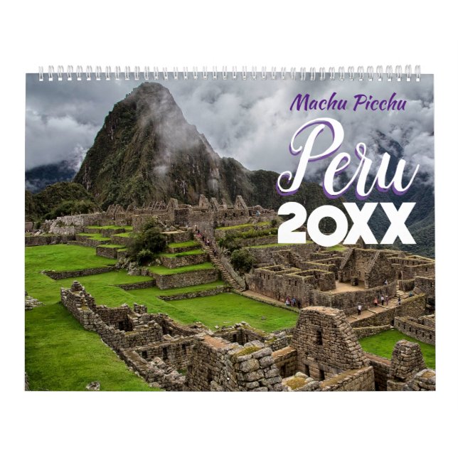 Calendrier Grand Machu Picchu Pérou Mur Scénique   (Protection)