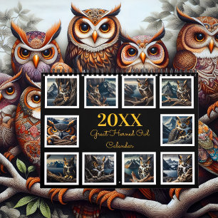 Calendrier Grande Chouette de la Corne Année des Visions de l