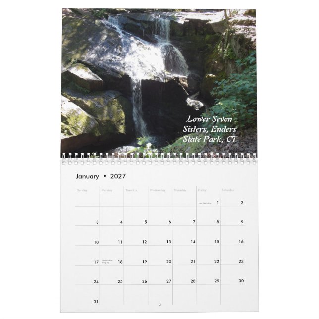 Calendrier Grandes cascades (Jan 2027)