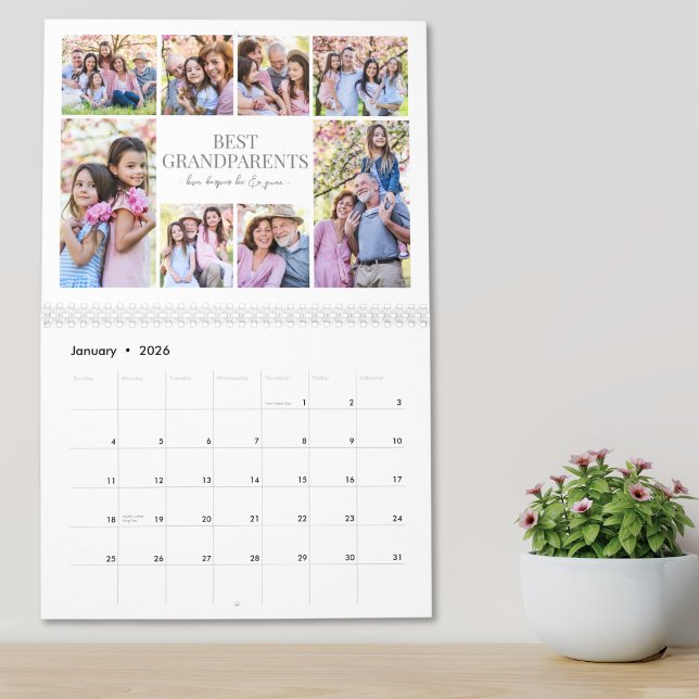 Calendrier Grandma Grandpa Photo Collage Calendar (Grandma Grandpa Photo Collage Calendar)