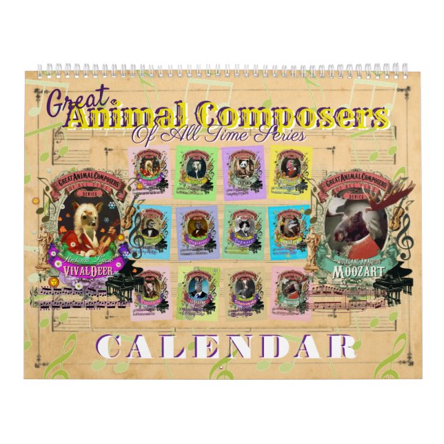 Calendrier Grands compositeurs de musique classique animale (Protection)