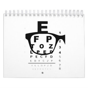 Calendrier Graphique de test oculaire flou