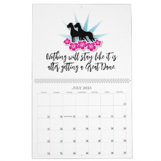 Calendrier graphique du Grand Danois