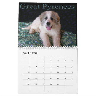 Calendrier Great Pyrenees Puppy Calendar