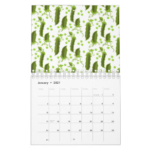 Calendrier Green Peas Plants Leaves Round Vegetable Foods