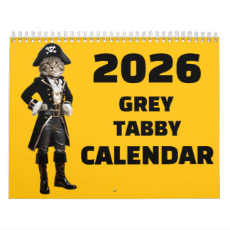 Calendrier Grey Tabby Calendar