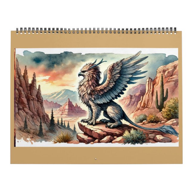 Calendrier Griffons, Dragons et paysages désolés (Protection)