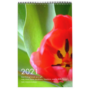 Calendrier Gros plan des fleurs 2021