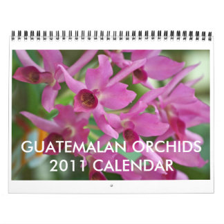 Calendrier guatémaltèque d'orchidées