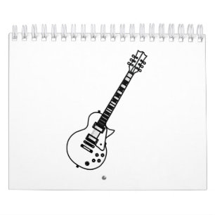 Calendrier Guitar Line Drawing