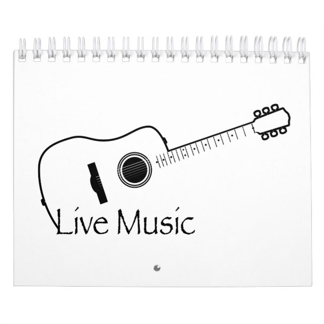 Calendrier Guitare acoustique de musique live (Protection)