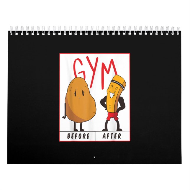 Calendrier Gymnase De Pomme De Terre Amusante Avant L'Exercic (Protection)
