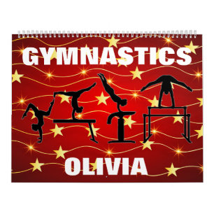 Calendrier Gymnastique Red / Gold Stars