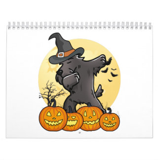 Calendrier Halloween écossais Terrier Dabbing