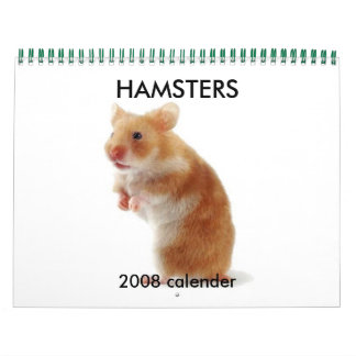 Calendrier hamster1, HAMSTERS, 2008 calender