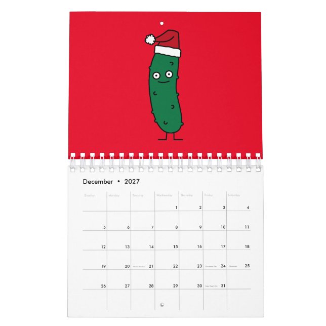 Calendrier Happy Foods Design mignonne adorable et drôle Food (Dec 2027)