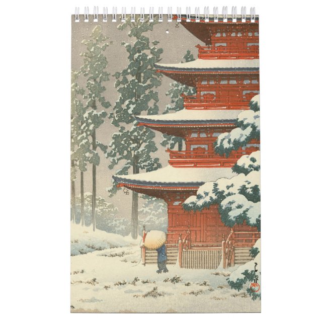 Calendrier Hasui Kawase - Paysage hivernal (Protection)
