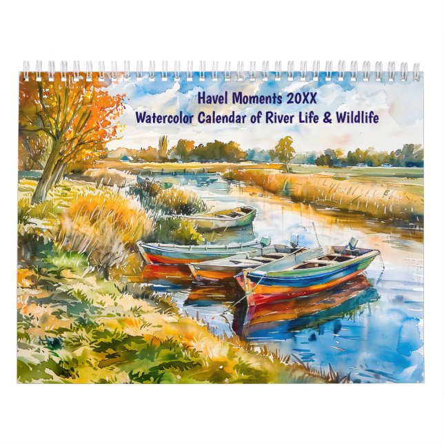 Calendrier Havel Moments 2026 – Watercolor Calendar of River  (Protection)