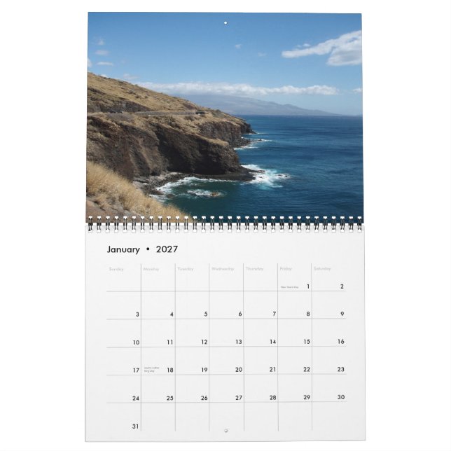 Calendrier Hawaï 2010 (Jan 2027)