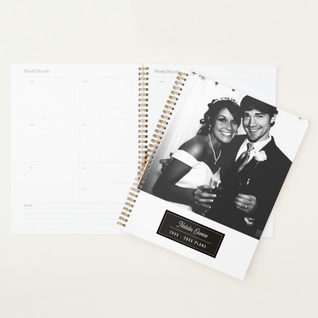 Calendrier hebdomadaire 2027 Mariage récent Photo (Devant avec enveloppe)